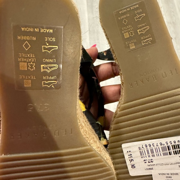 🌸Ted Baker London Cardone Floral Print Espadrille 🌸 7.5 M NWT - Picture 7 of 8